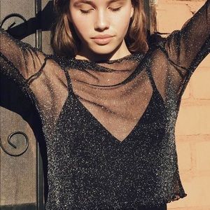 Brandy Melville Sheer Long Sleeve Top